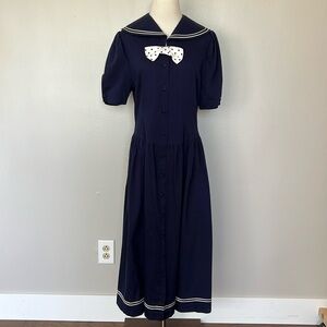 Vintage 1980’s Navy Sailor Dress